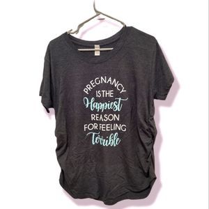 Monag - Women's Size Large - Grey Maternity - Tee Shirt